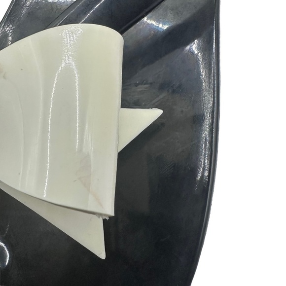 Ted Baker Black and White Jelly Bow Flip Flops Size 10.5 - Picture 9 of 10